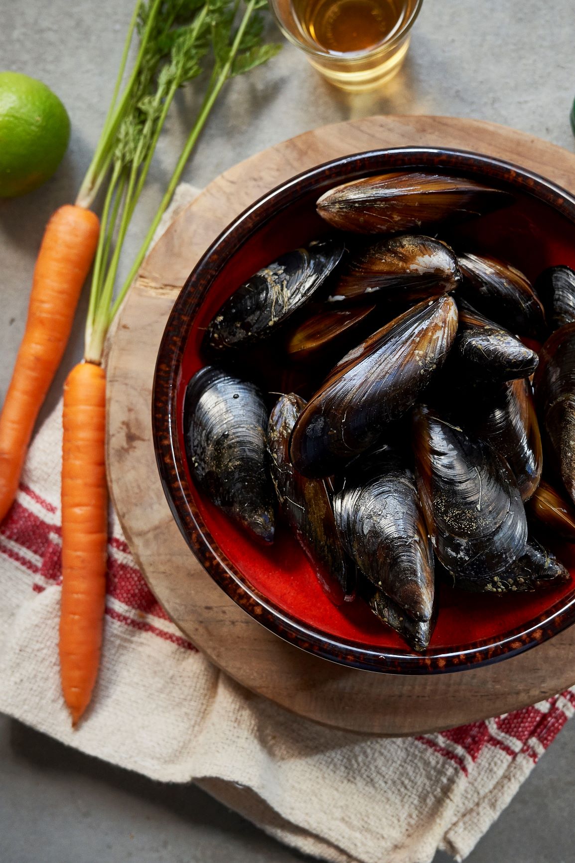 Marinierte Miesmuscheln mit Orange - BERTOLLI Olivenöl