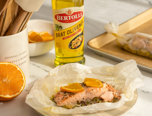 Lachs en Papillote mit Gemüse